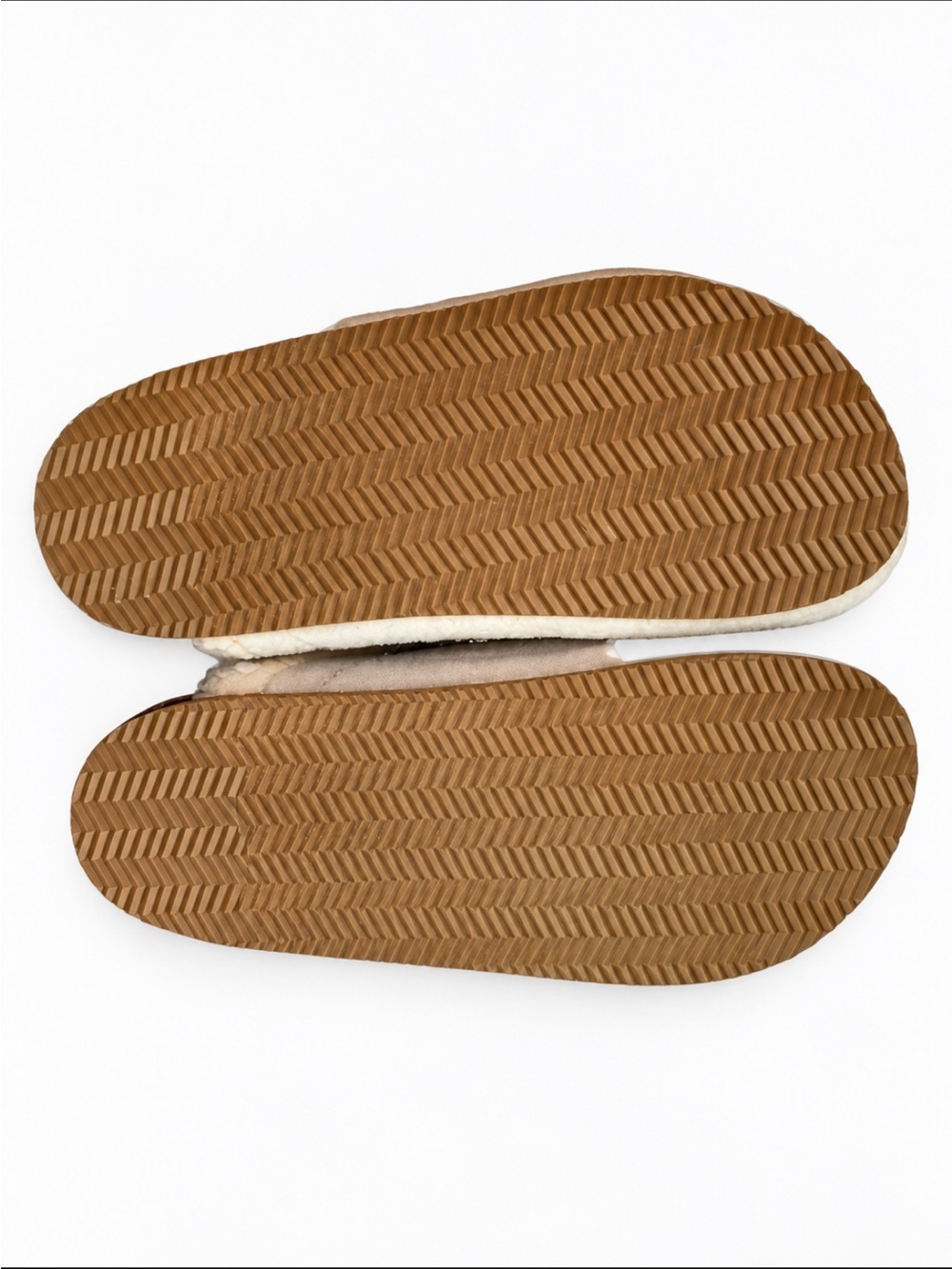 LandsEnd x Draper James Womens Scuff Slippers Warm Sherpa Lined Gingham & Clover - Picture 4 of 4